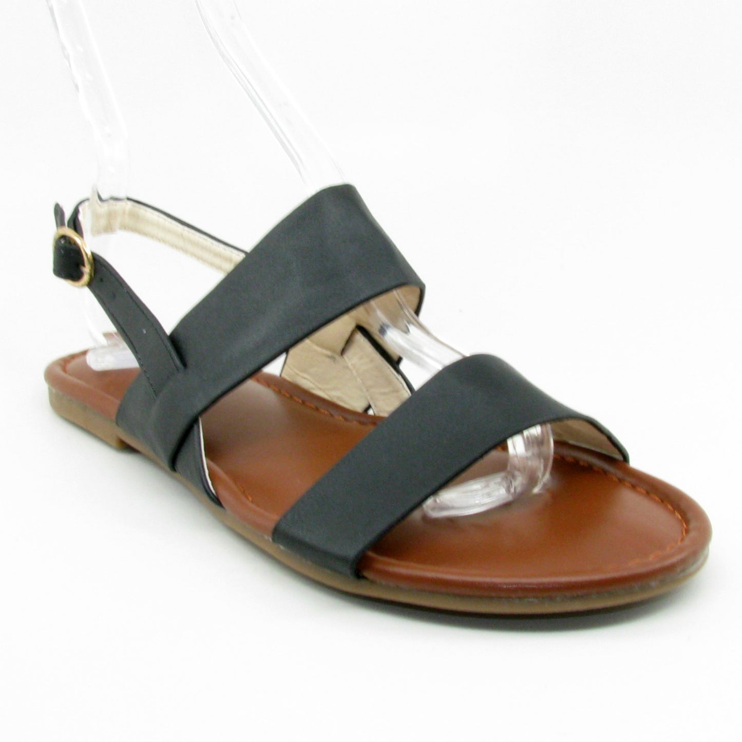 B16805 Steven Ella black summer sandal with toe straps