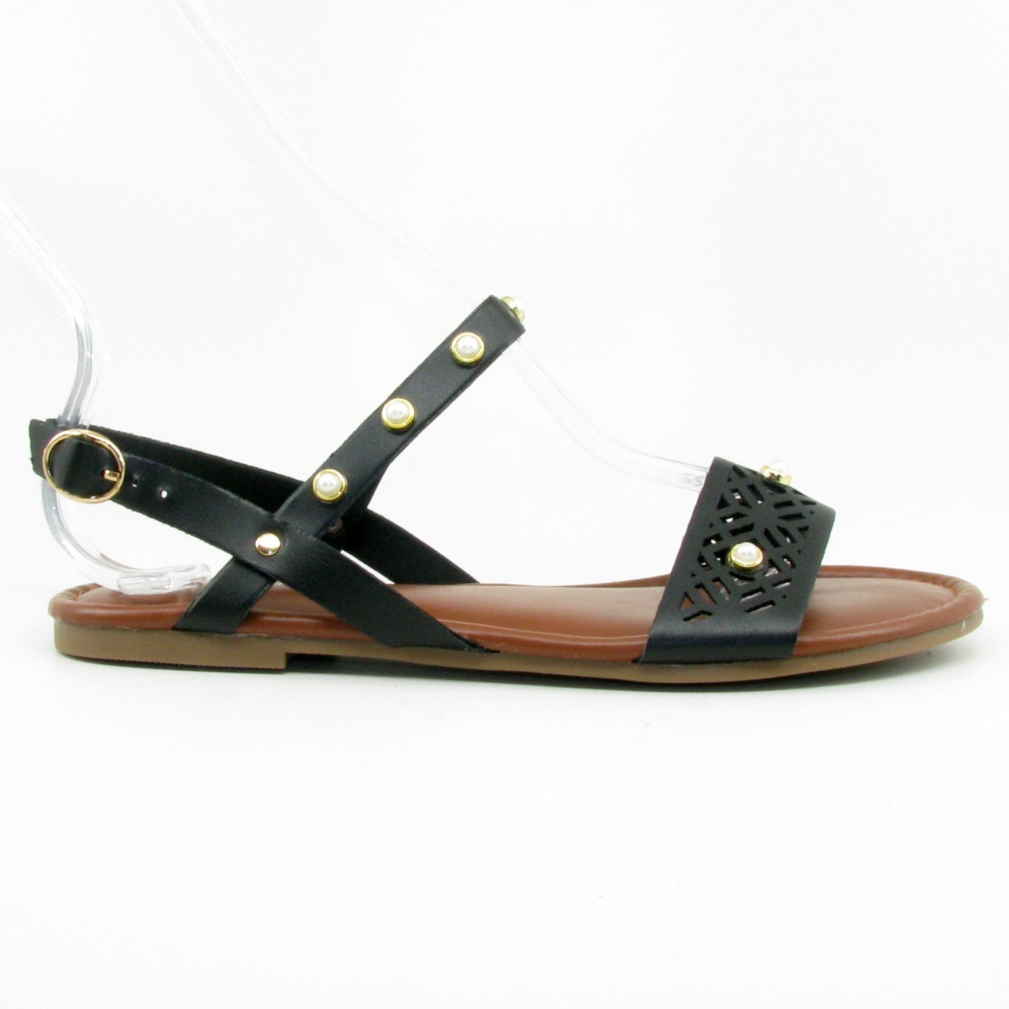 "Hazel" Ankle Strap Sandal (Black, Beige, Camel)