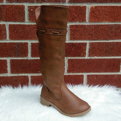 Girl's Tan Over the Knee Boots