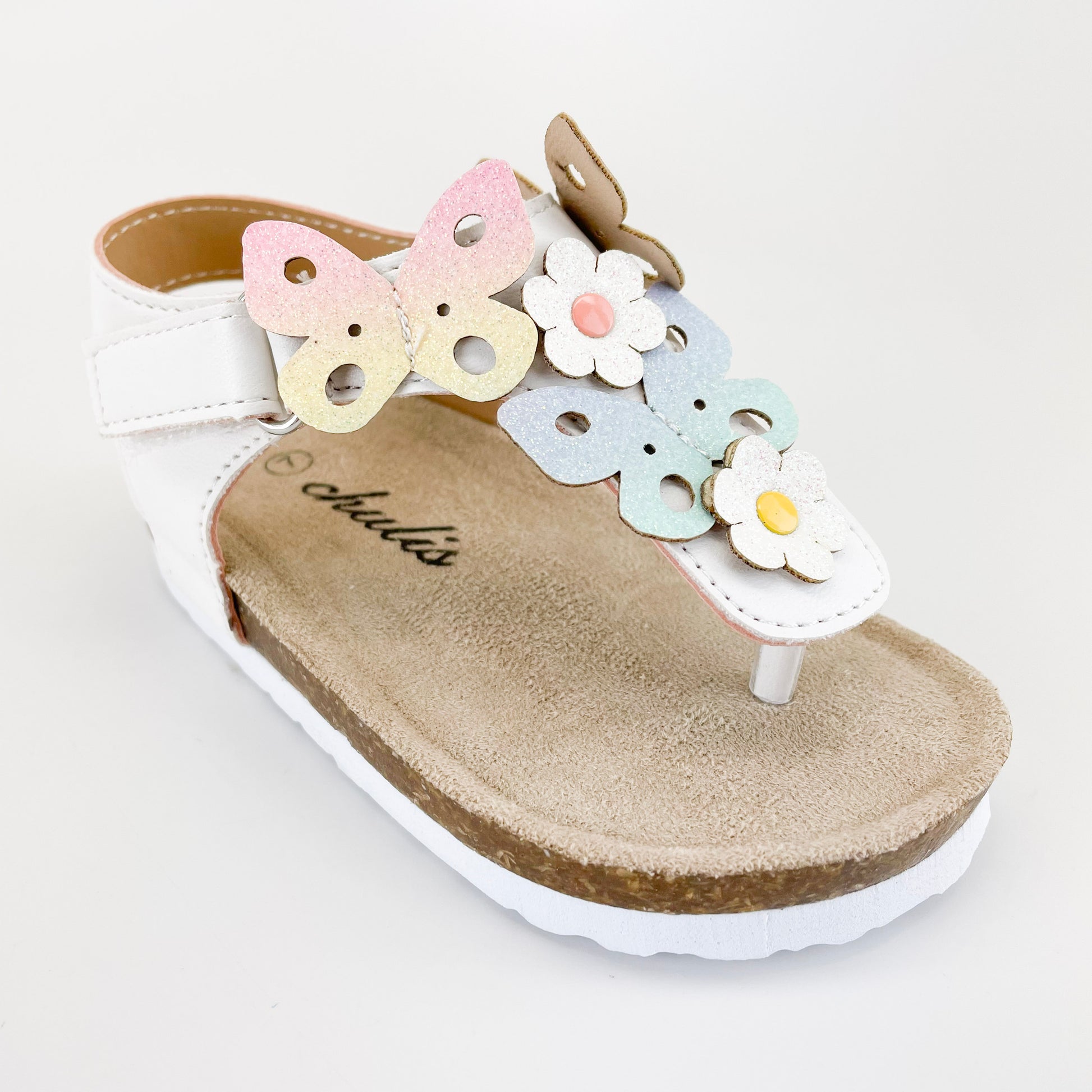 chulis 131 white butterfly toddler girl sandals