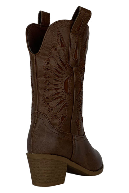 Sunflower Girl Western Boots (Black,Brown)