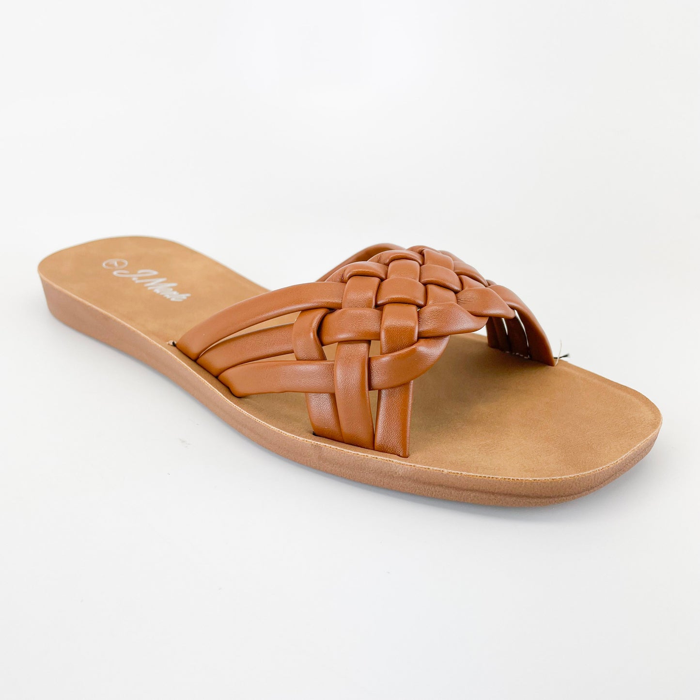 j mark form-75 tan braided slide sandal