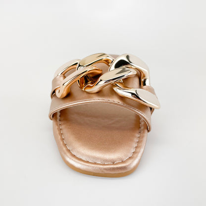 "Beverly" Sandal with Chain