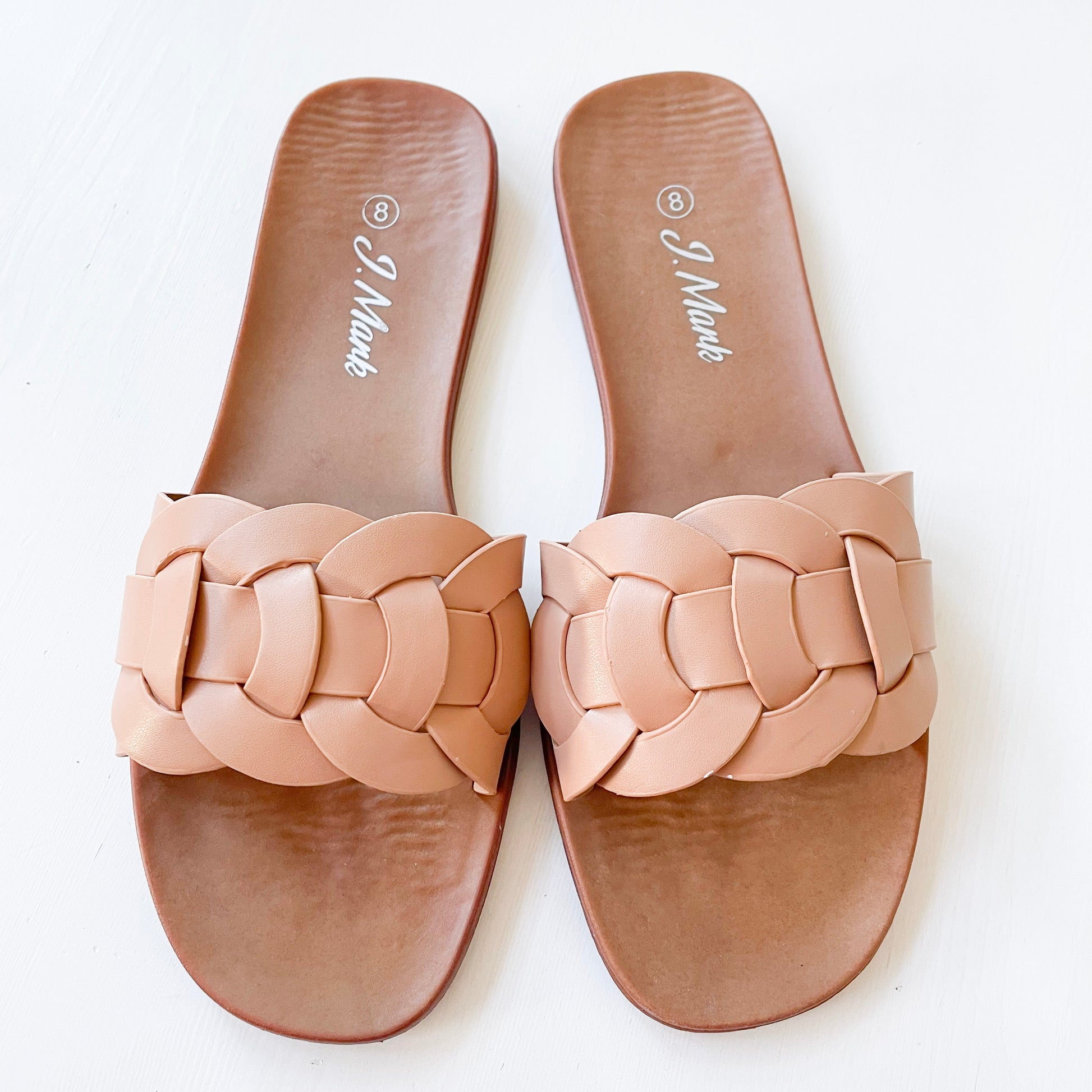 j mark tracy-02 tan braided style flat sandals