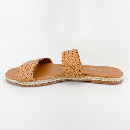 "Mayra" Double Strap Braided Sandal