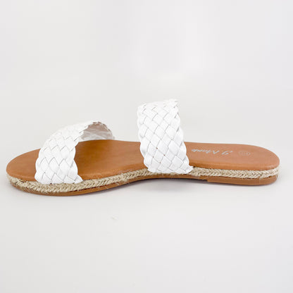 "Mayra" Double Strap Braided Sandal