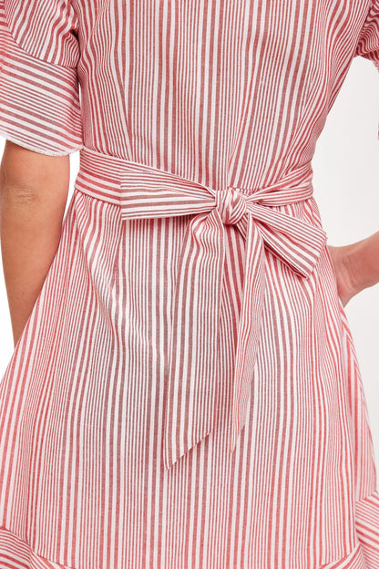 "Caroline" Striped Dress with Back Bow