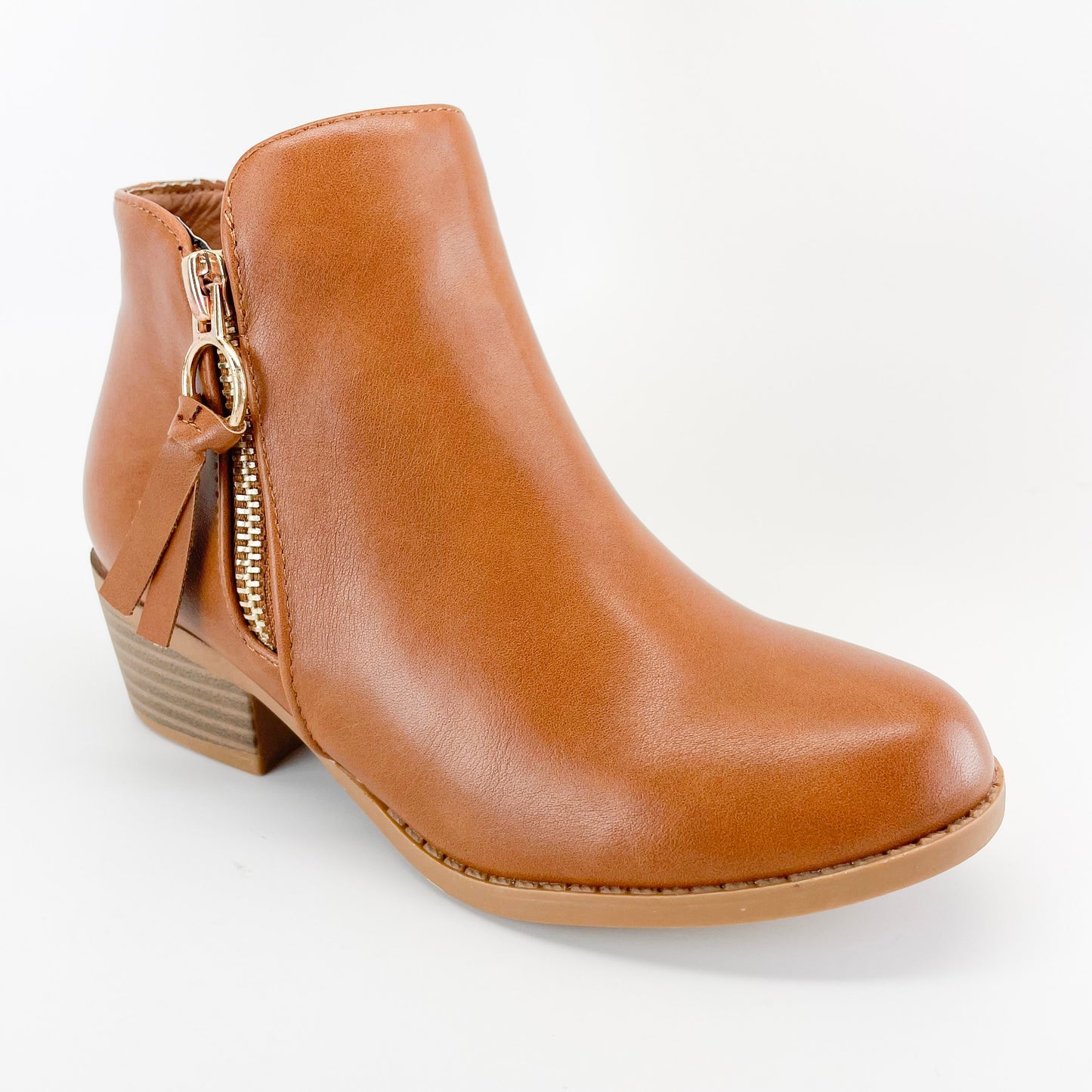 lucky top zandra-38k tan girl boots with zipper closure