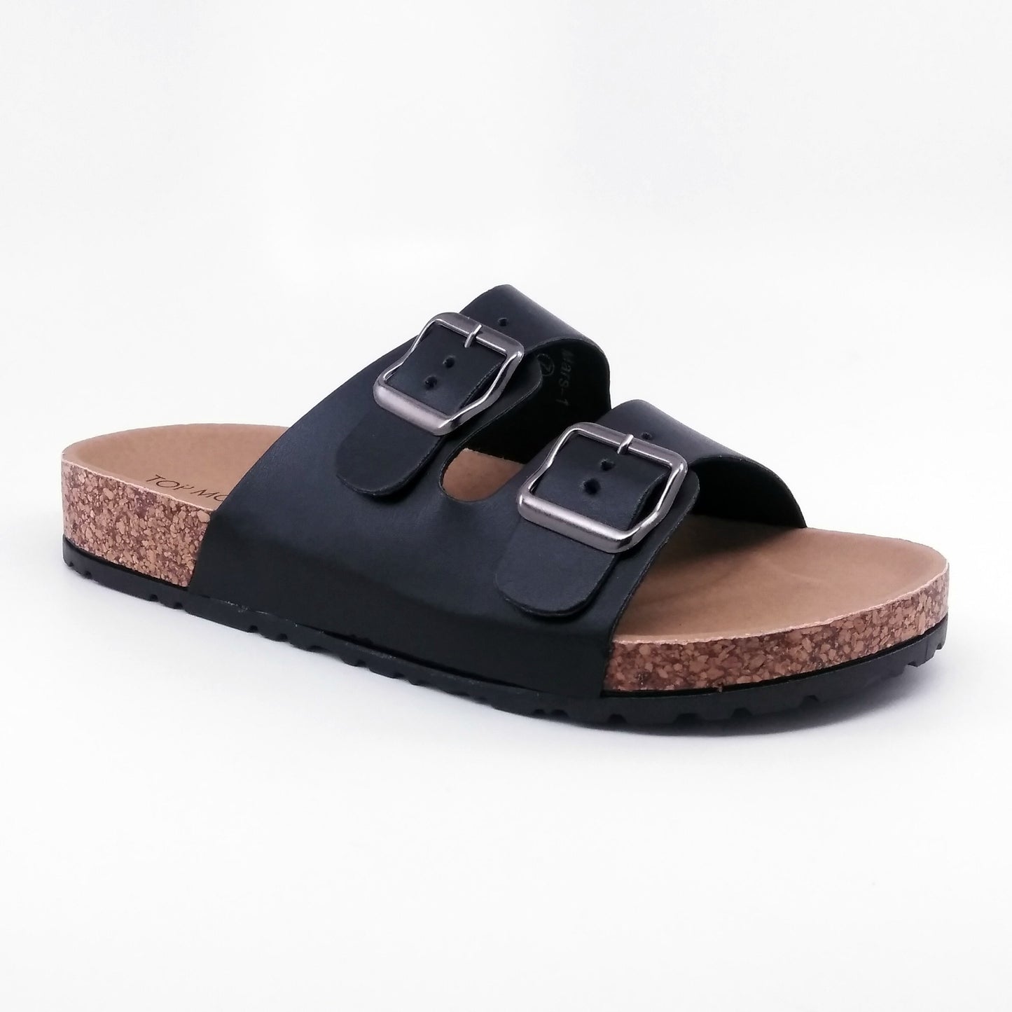 Marisol Woman Slide Sandals (Black)