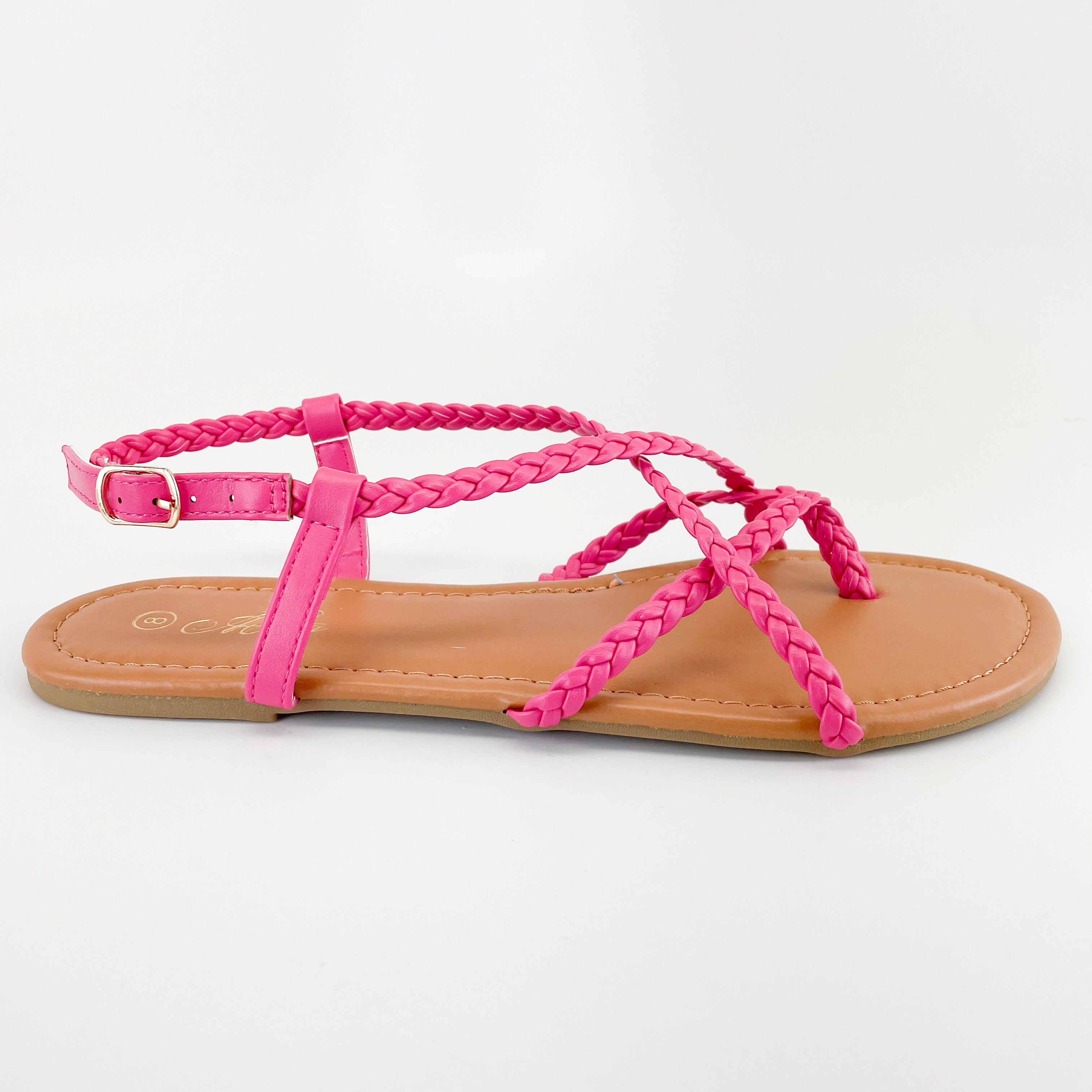 Pietro Hot Pink Leather Sandals by Django & Juliette | Shop Online at  Mathers