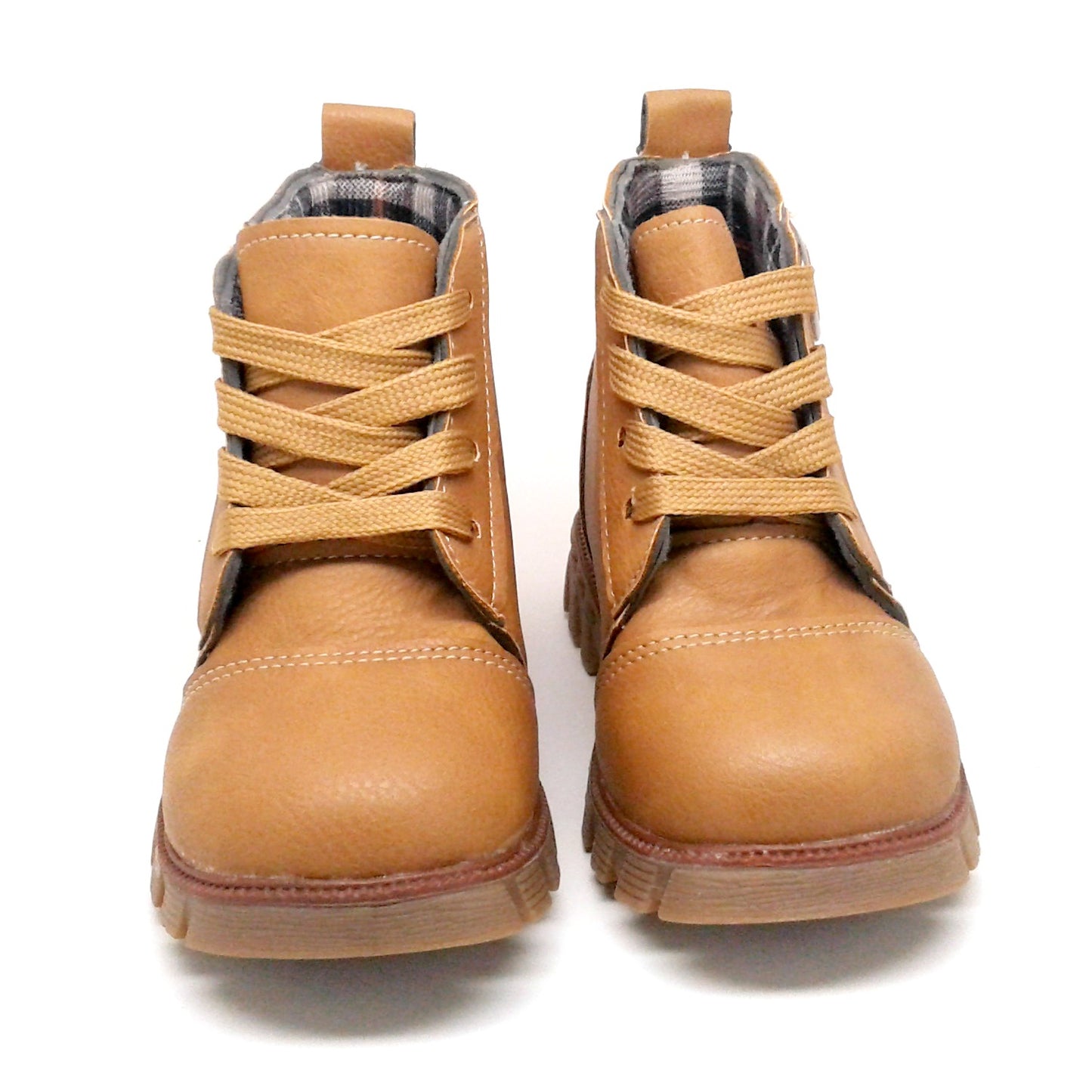 Toddler Boy Camel Color Boots with Laces
