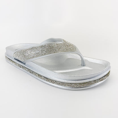 sbup bebe-01 silver rhinestone sandal