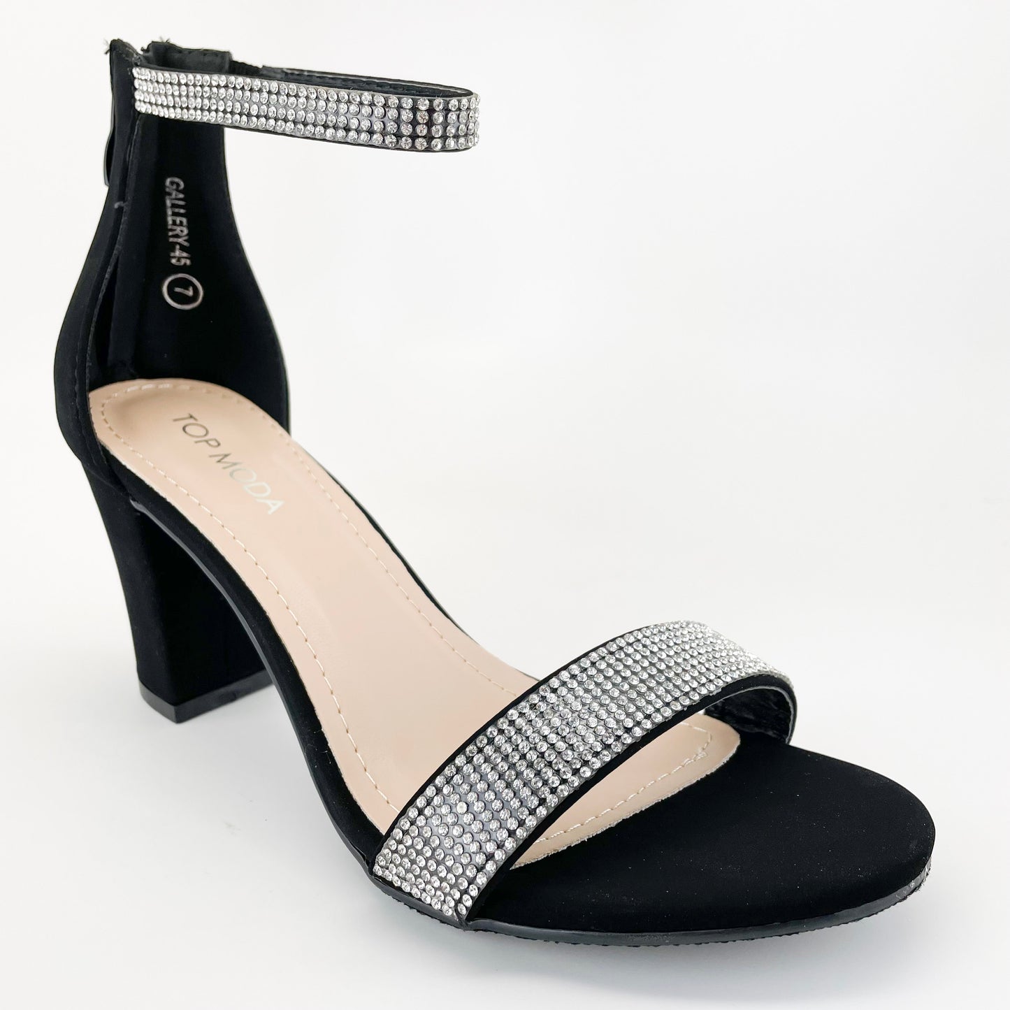 top moda gallery-45 black nub heels