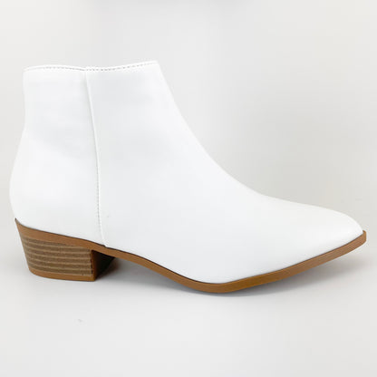 top moda hyde-58 white short boots for woman