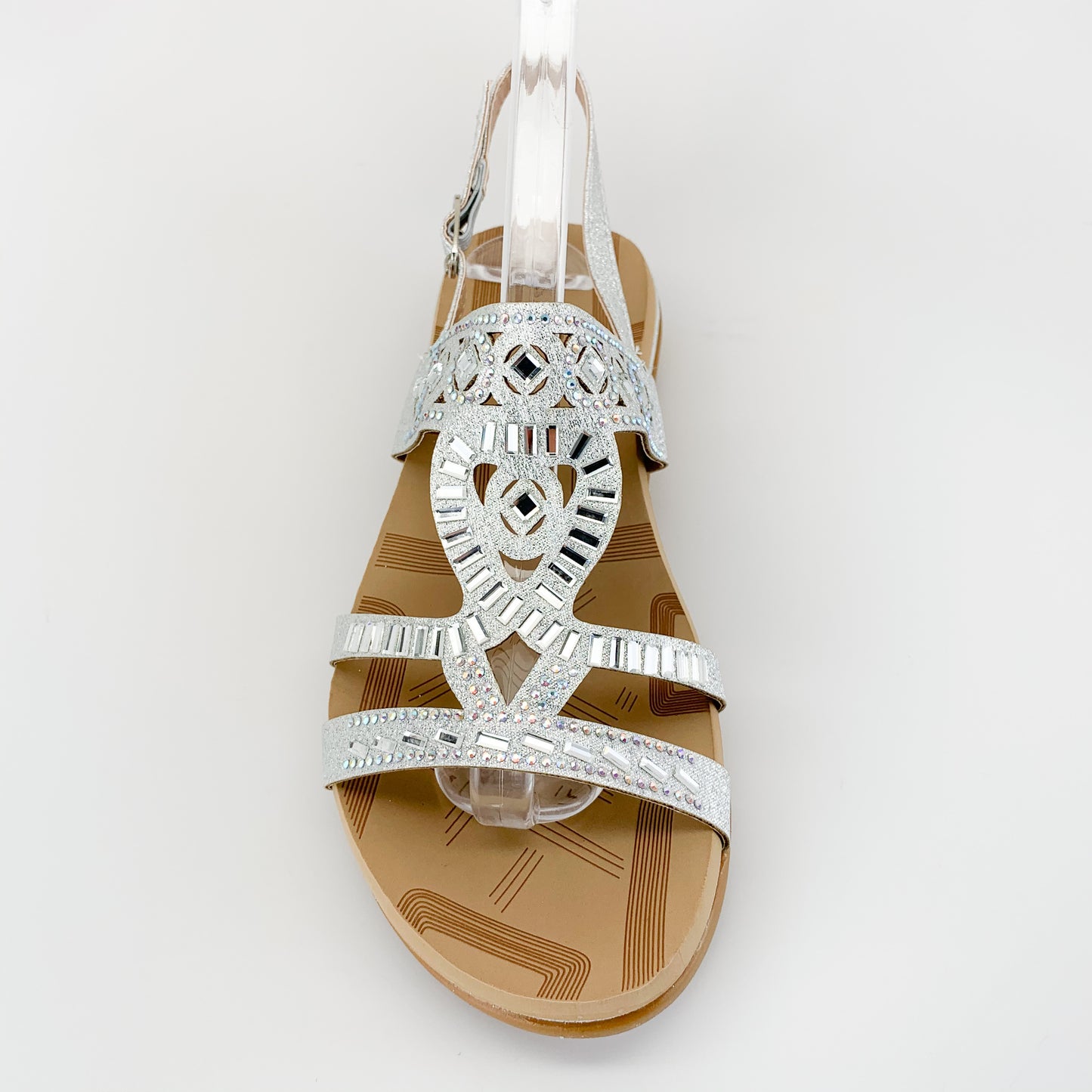 "Melinda" Silver Comfort Sandal