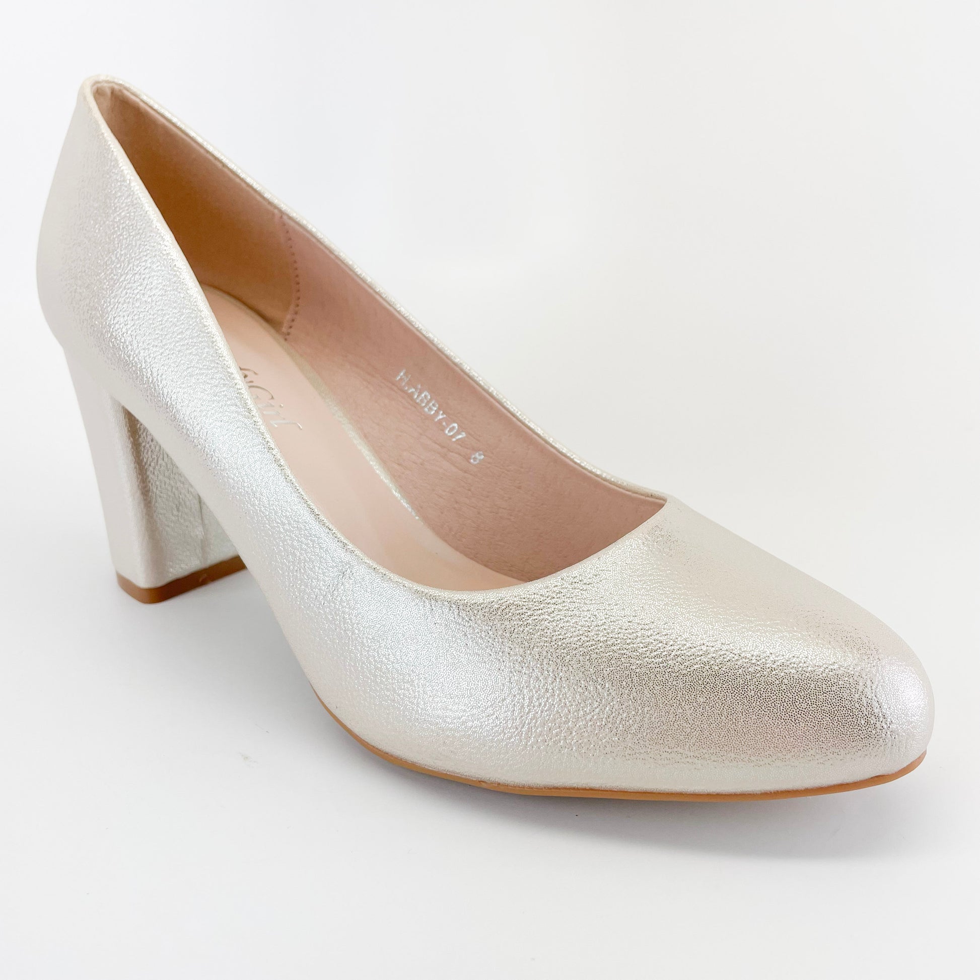 wendy girl h.abby-07 beige gold block heel shoes for women