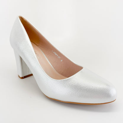 wendy girl h.abby-07 silver block heel shoes for women