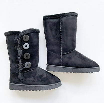 j. mark warm-75 black faux fur winter boots for women